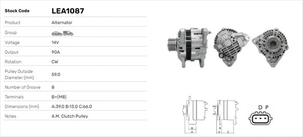 Alternateur LUSA LEA1087