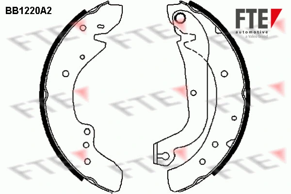 Jeu de mâchoires de frein FTE 9100045