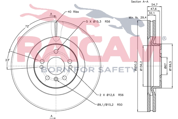Disque de frein RAICAM RD00501