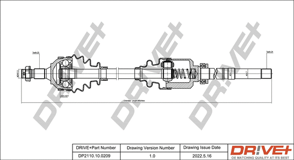 Arbre de transmission Dr!ve+ DP2110.10.0209