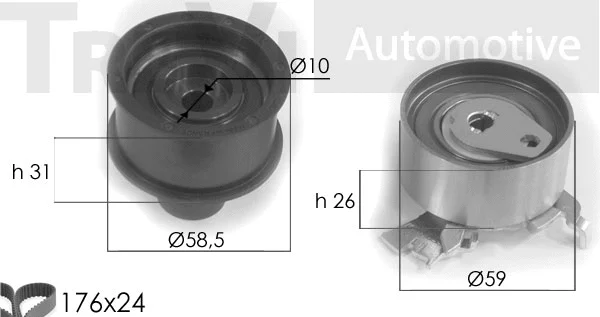 Kit de courroie crantée TREVI AUTOMOTIVE KD1071
