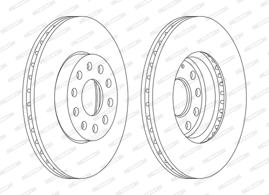 Disque de frein FERODO DDF1218C-D