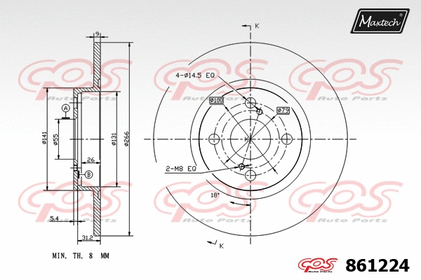Disque de frein MAXTECH 861224