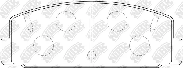 Kit de plaquettes de frein, frein à disque NiBK PN5203