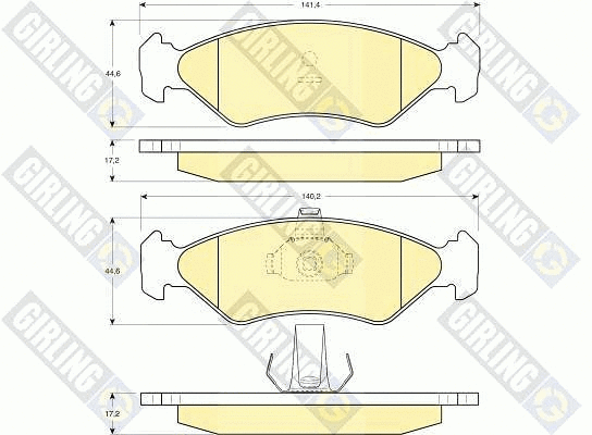 Kit de plaquettes de frein, frein à disque GIRLING 6112212