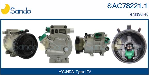 Compresseur, climatisation SANDO SAC78221.1