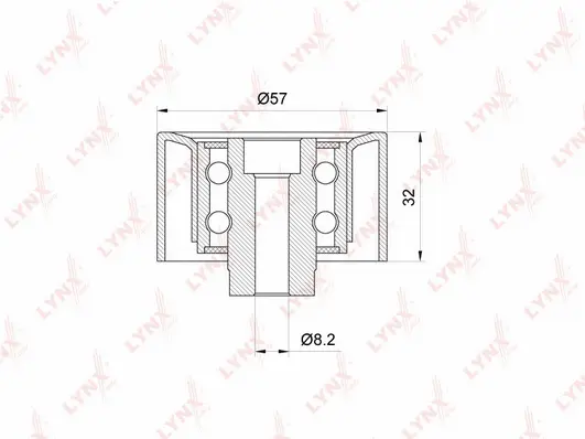 Poulie renvoi/transmission, courroie crantée LYNXAUTO PB-3084