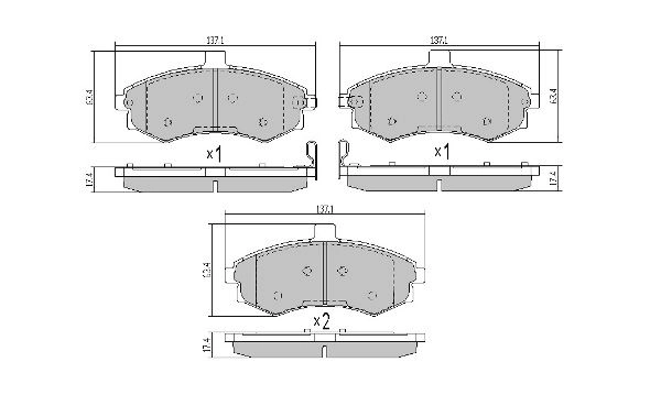 Kit de plaquettes de frein, frein à disque FREMAX FBP-1622