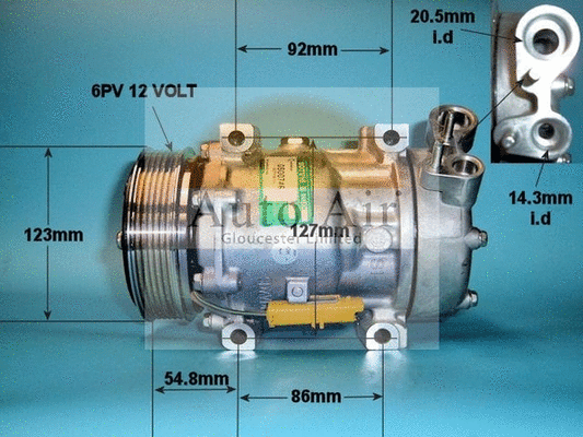 Compresseur, climatisation AUTO AIR GLOUCESTER 14-1248