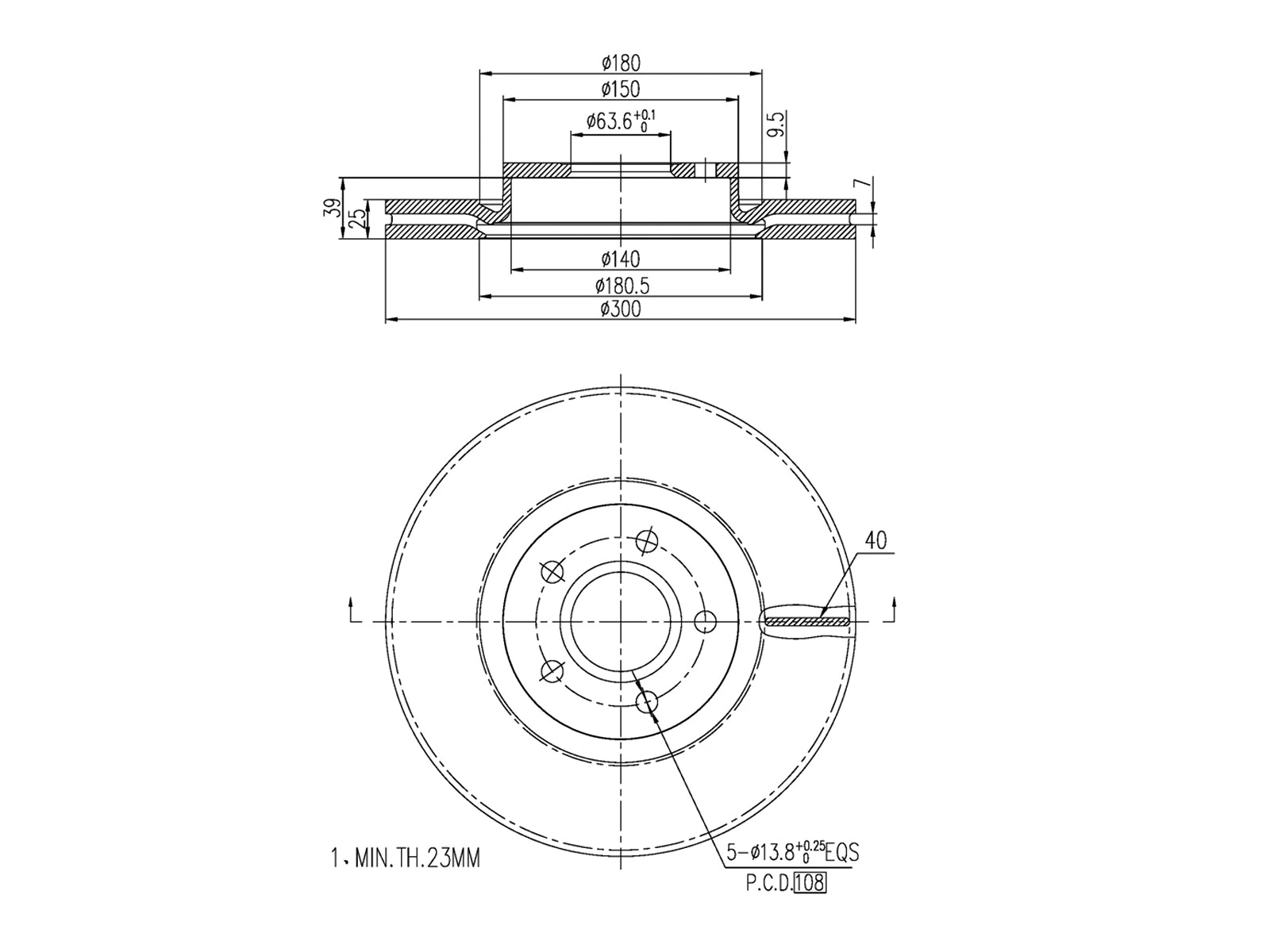 Disque de frein A.Z. Meisterteile AZMT-44-024-1133