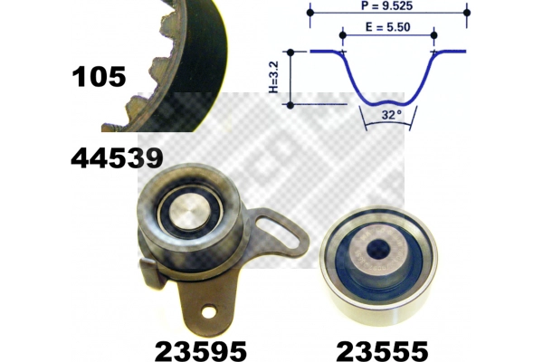 Kit de courroie crantée MAPCO 73539