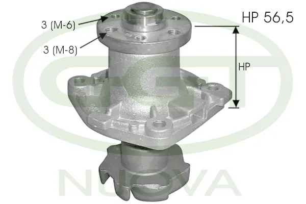 Pompe à eau, refroidissement du moteur GGT PA11275