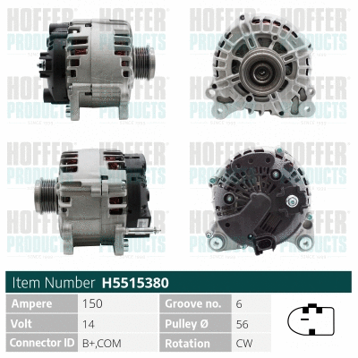 Alternateur HOFFER H5515380