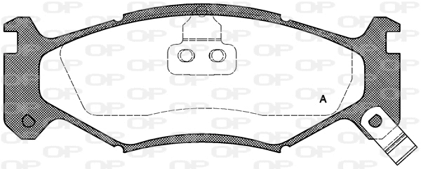 Kit de plaquettes de frein, frein à disque OPEN PARTS BPA0483.02