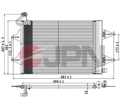 Condenseur, climatisation JPN 60C9131-JPN