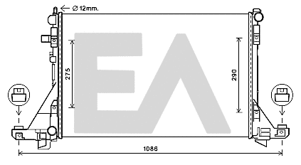 Radiateur, refroidissement du moteur EACLIMA 31R60162