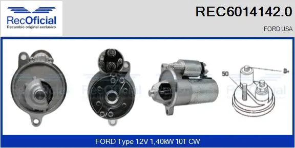 Démarreur RECOFICIAL REC6014142.0