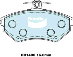 Kit de plaquettes de frein, frein à disque BENDIX-SEA DB1400 MKT