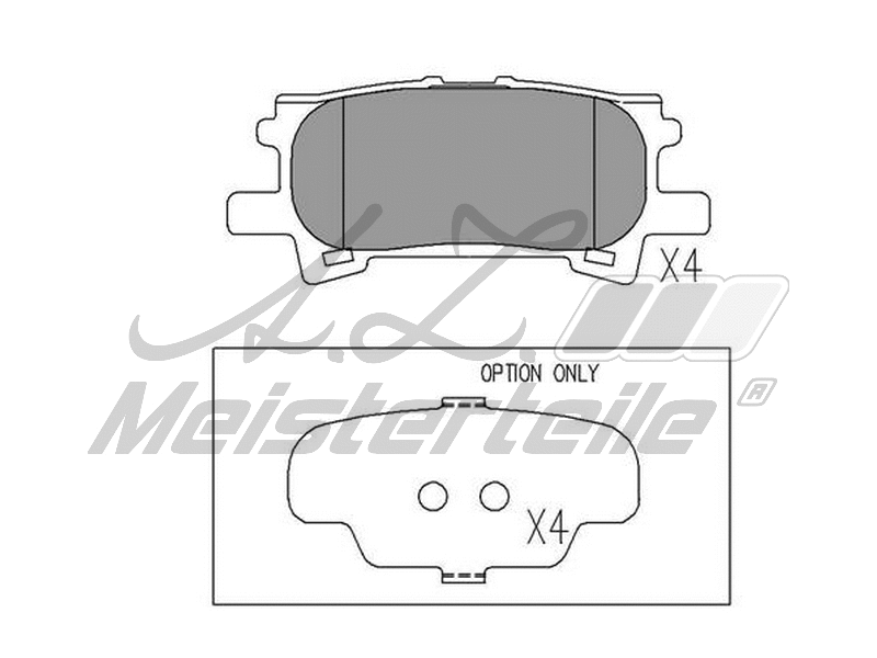 Kit de plaquettes de frein, frein à disque A.Z. Meisterteile AZMT-44-022-1587