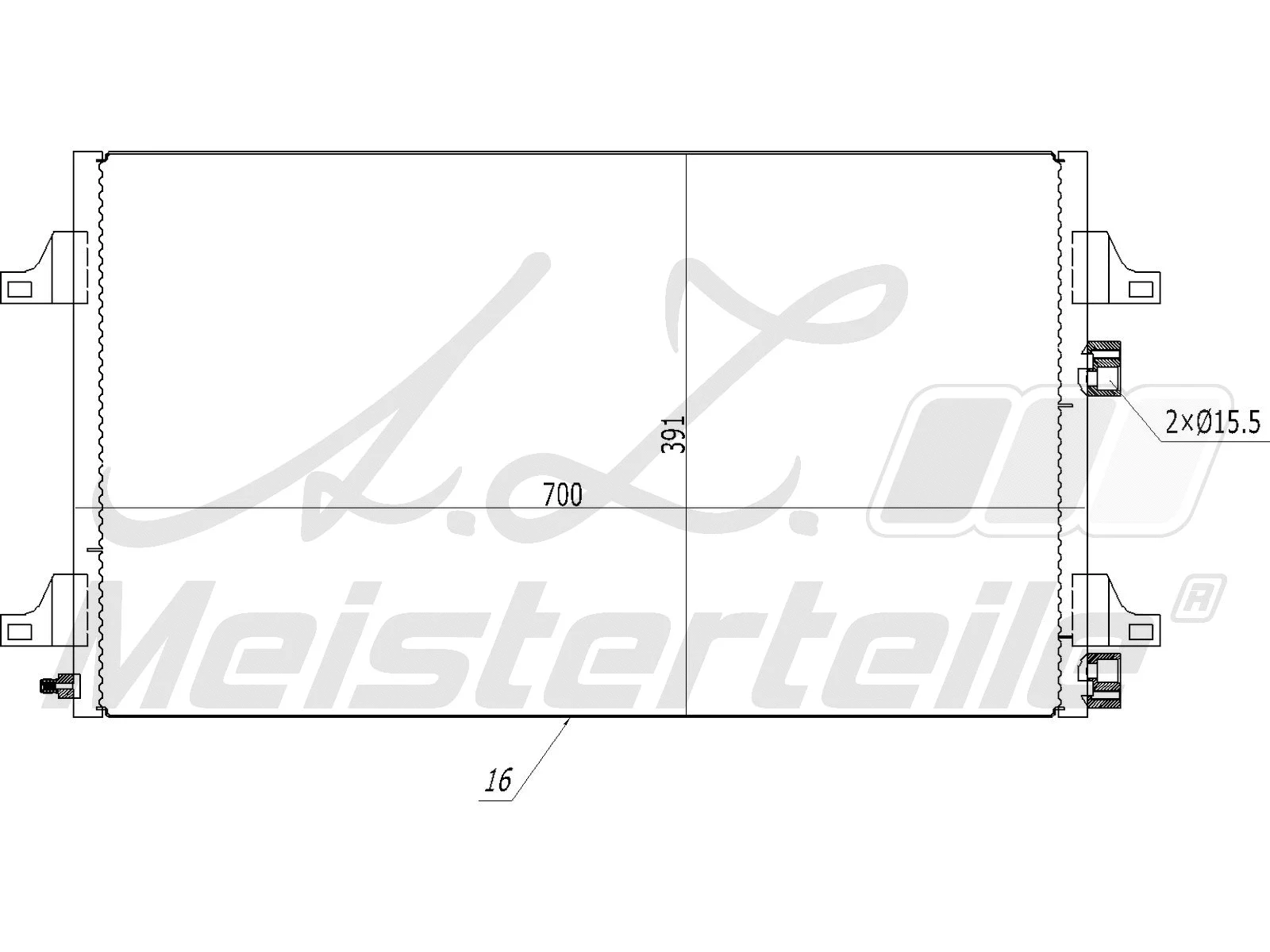 Condenseur, climatisation A.Z. Meisterteile AZMT-45-030-1170