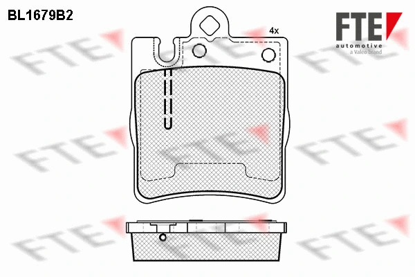 Kit de plaquettes de frein, frein à disque FTE 9010289