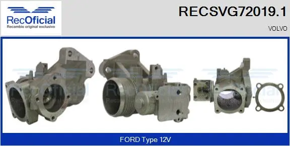 Vanne EGR RECOFICIAL RECSVG72019.1