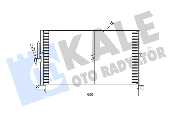 Condenseur, climatisation KALE OTO RADYATÖR 345740