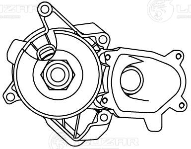 Pompe à eau, refroidissement du moteur LUZAR LWP 2610
