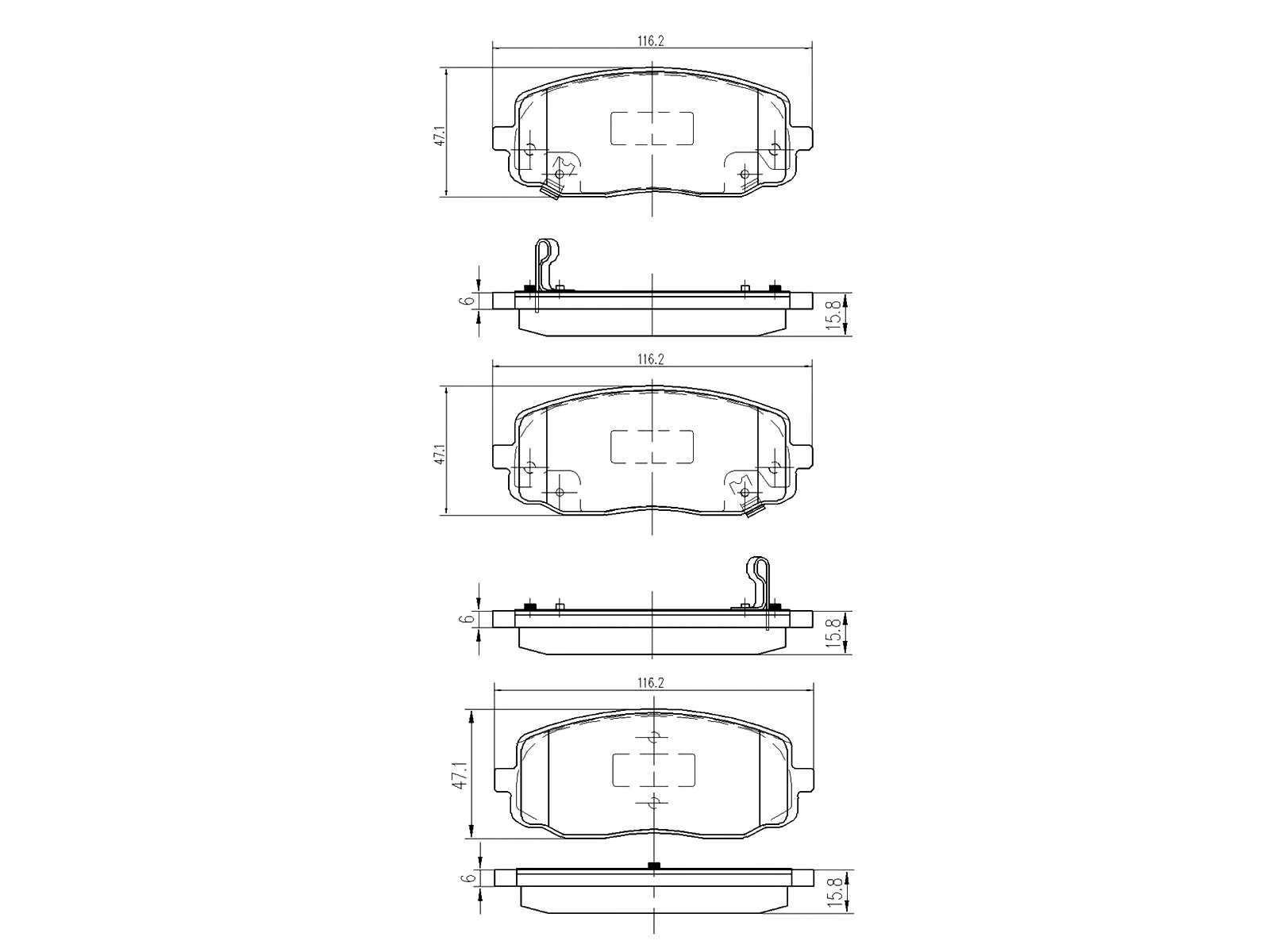 Kit de plaquettes de frein, frein à disque A.Z. Meisterteile AZMT-44-022-1218