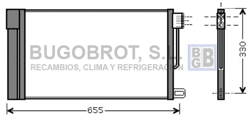 Condenseur, climatisation BUGOBROT 62-FT5314