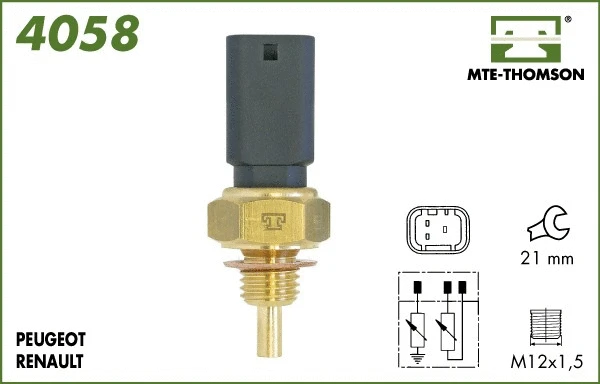 Sonde, température du liquide de refroidissement MTE-THOMSON 4058