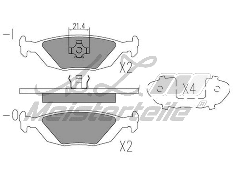 Kit de plaquettes de frein, frein à disque A.Z. Meisterteile AZMT-44-022-1632