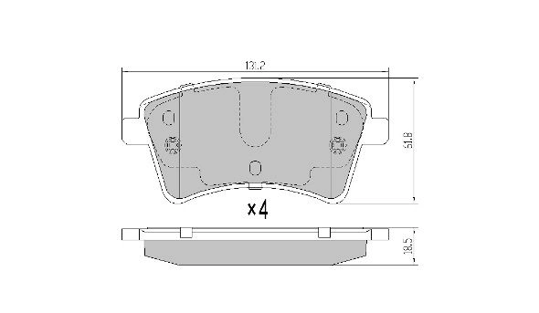 Kit de plaquettes de frein, frein à disque FREMAX FBP-1913