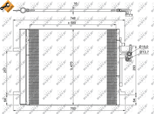 Condenseur, climatisation NRF 35884