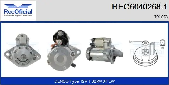 Démarreur RECOFICIAL REC6040268.1