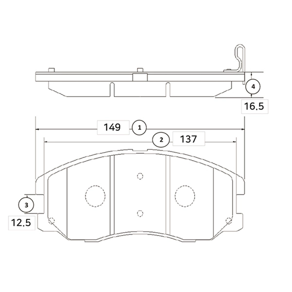 Kit de plaquettes de frein, frein à disque CTR GK0445