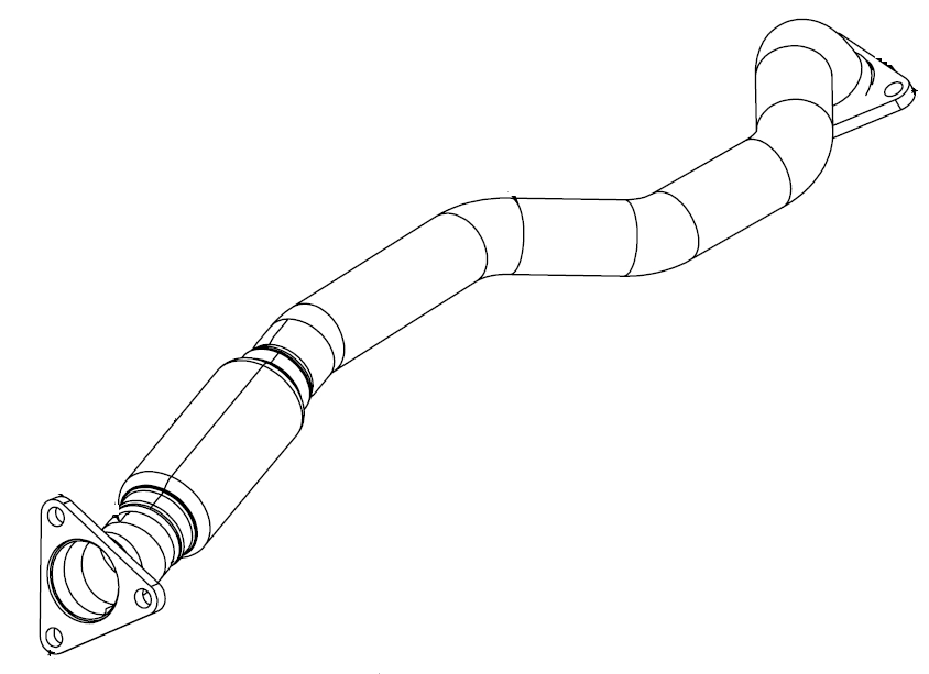 Tuyau d'échappement Vellerand 14276