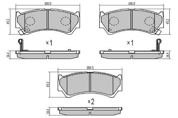 Kit de plaquettes de frein, frein à disque FREMAX FBP-1621