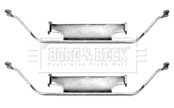 Kit d'accessoires, plaquette de frein à disque BORG & BECK BBK1013