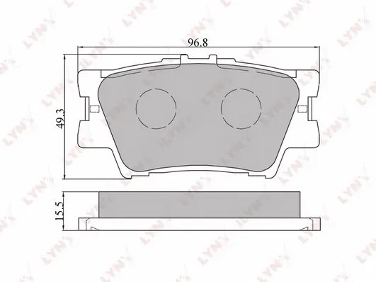 Kit de plaquettes de frein, frein à disque LYNXAUTO BD-7532