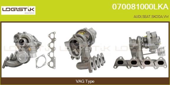 Turbocompresseur, suralimentation LGK 070081000LKA
