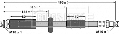 Flexible de frein BORG & BECK BBH6909