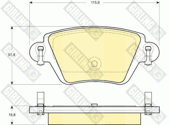 Kit de plaquettes de frein, frein à disque GIRLING 6115254