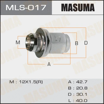 Écrou de roue MASUMA MLS-017