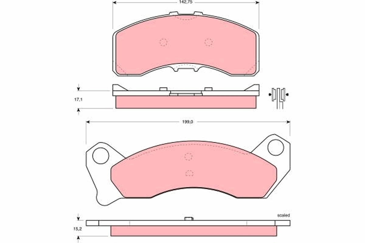 Kit de plaquettes de frein, frein à disque TRW GDB4075