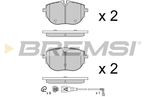Kit de plaquettes de frein, frein à disque BREMSI BP3944
