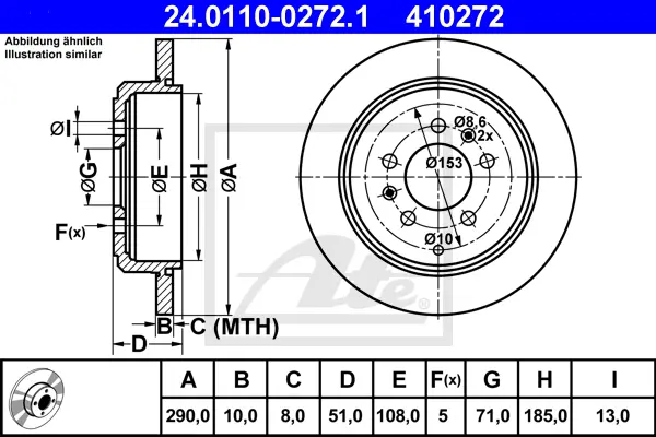 Disque de frein ATE-APAC 24.0110-0272.1