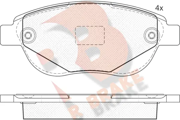 Kit de plaquettes de frein, frein à disque R BRAKE RB2011