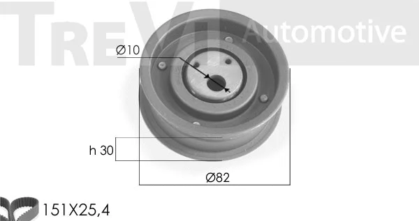 Kit de courroie crantée TREVI AUTOMOTIVE KD1248