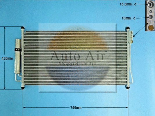 Condenseur, climatisation AUTO AIR GLOUCESTER 16-2038